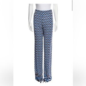 Prada wide leg silk trousers sz 48